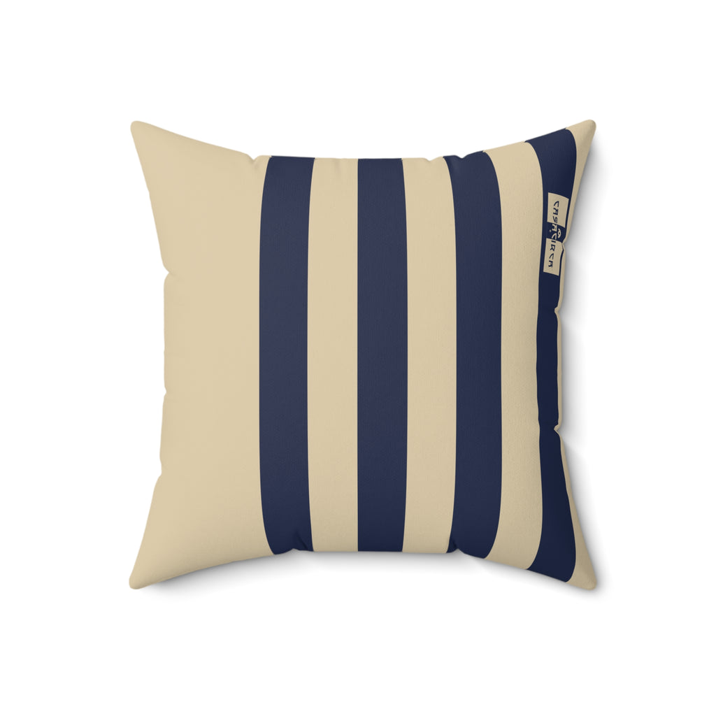 CASACIRCA | SIDECAR PILLOW | CREAM/NAVY | Stylish Faux Suede Pillow - Home Decor, Cozy Living Room, Gift Idea, Nautical Theme, Interior Design Accents