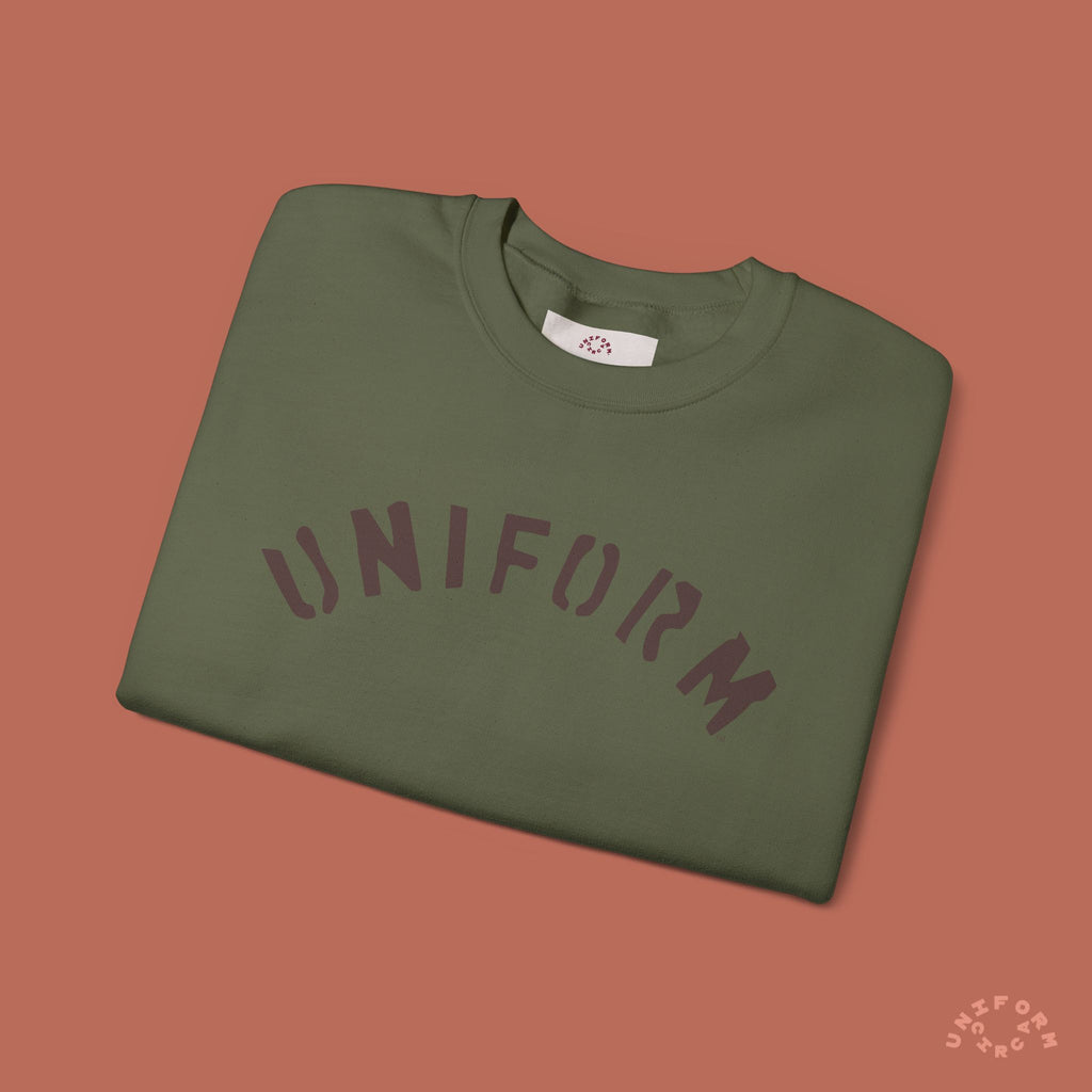 ARC UNIFORM CREWNECK SWEATSHIRT | PRINTED MOCHA