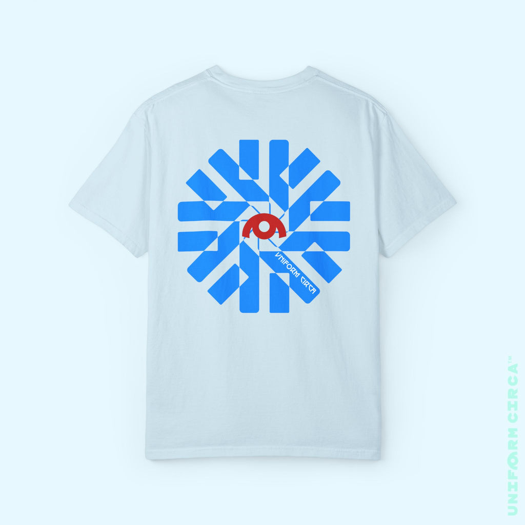 UC NASA BURST | Printed BLUE/RED | Unisex Garment-Dyed T-Shirt