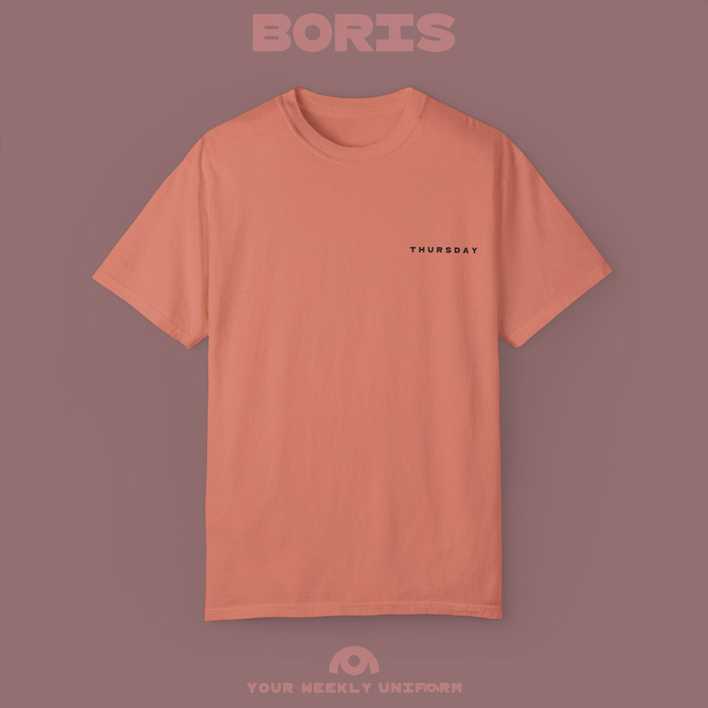 BORIS THURSDAY | CREWNECK T-SHIRT| PRINTED BLACK