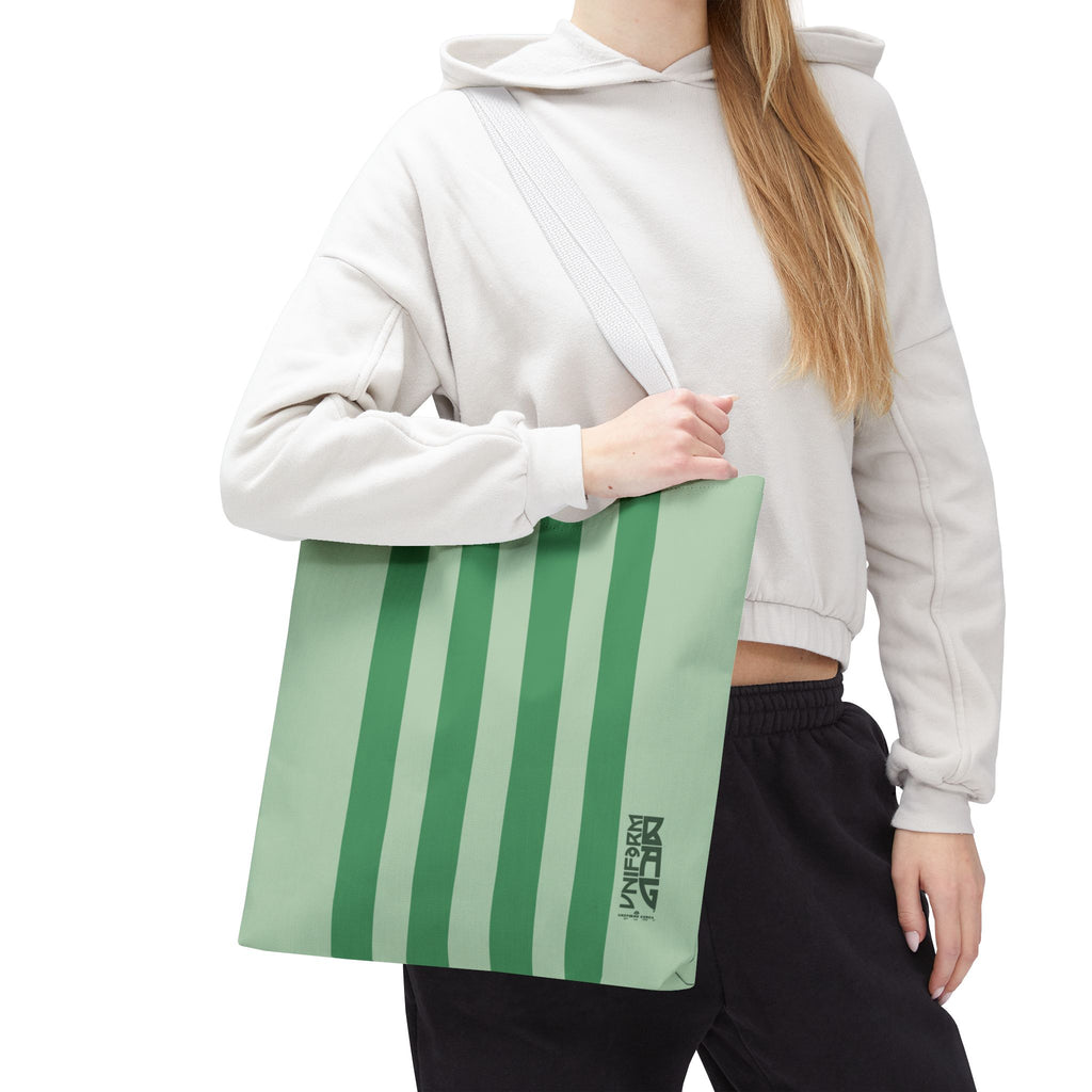 RACER JR. BAG | CUCUMBER/BOWLING GREEN | Stylish Minimalist Tote Bag, Eco-Friendly Shopping Bag, Chic Carryall, Reusable Tote, Fashionable Beach Bag, Trendy Everyday Essentials