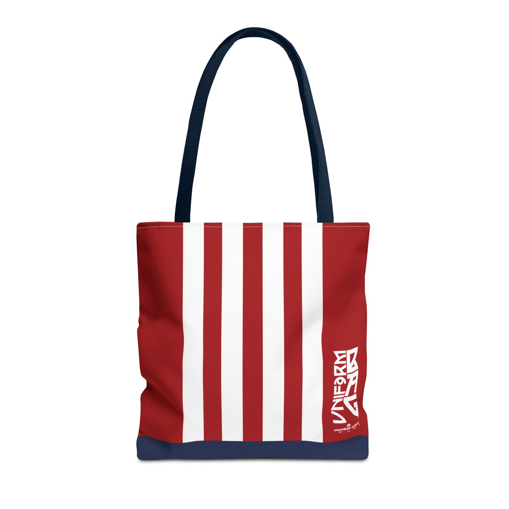 RACER JR. BAG | NAVY/WHITE/RED | Stylish Minimalist Tote Bag, Eco-Friendly Shopping Bag, Chic Carryall, Reusable Tote, Fashionable Beach Bag, Trendy Everyday Essentials