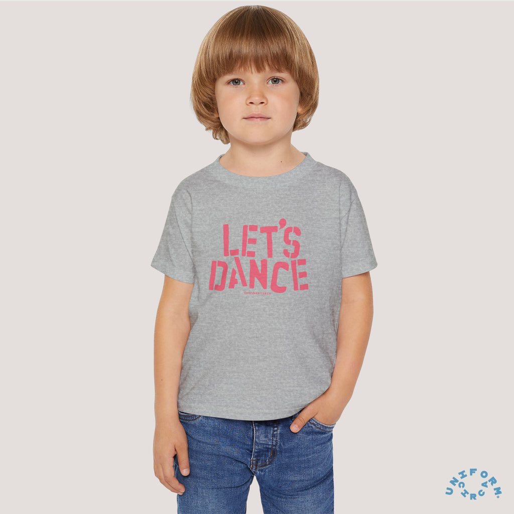 Let's Dance Toddler T-Shirt - Fun Cotton Tee for Kids (Printed Pink)