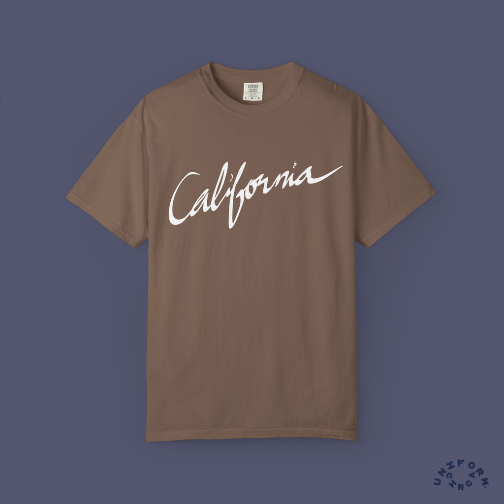 CALIFORNIA SCRIPT CREWNECK T-SHIRT | Printed