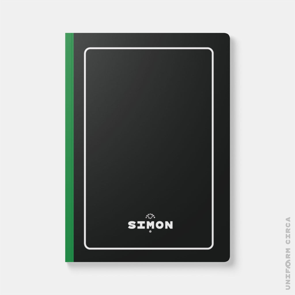 SIMON (SOFT COVER) NOTE & SKETCH JOURNAL | Black/White/Putting Green