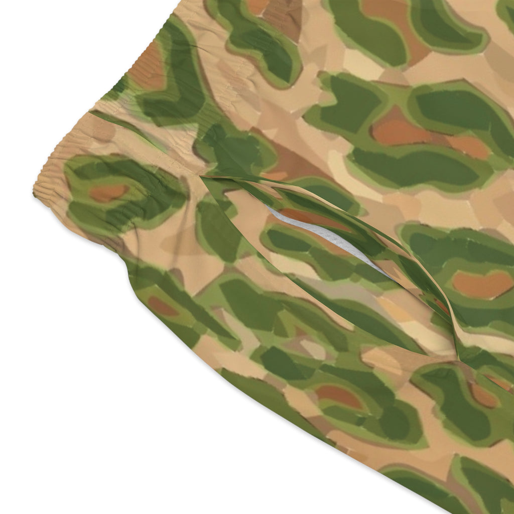 RAIN FOREST GREEN LEOPARD SWIM TRUNKS | Printed