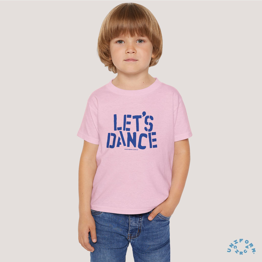 Let's Dance Toddler T-Shirt - Fun Cotton Tee for Kids (Printed Blue)