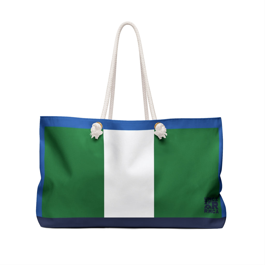 THE MAX BAG | Vibrant Green & Blue Weekender Bag - Stylish Travel Tote, Gym Bag, Beach Bag, Personalized Gift, Spacious Weekend Accessories
