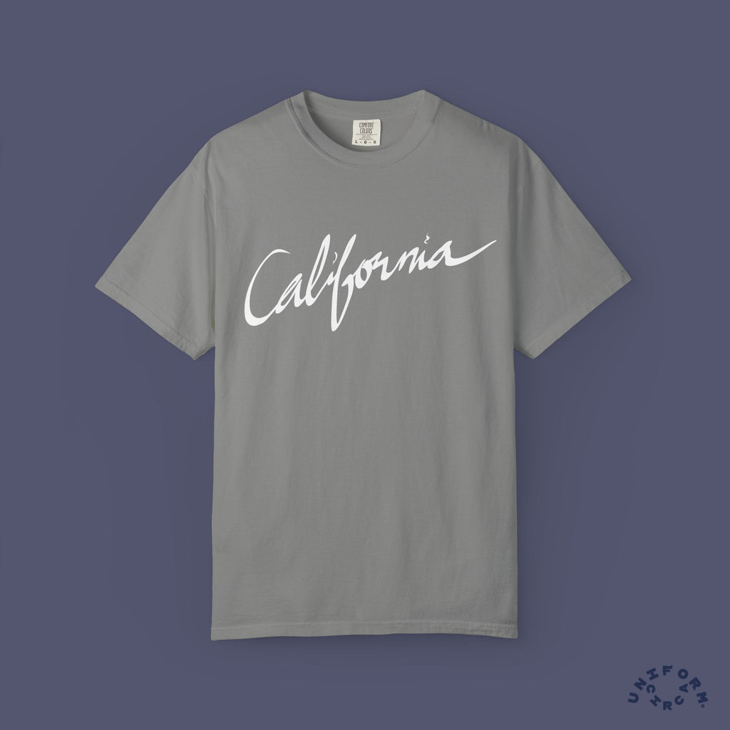 CALIFORNIA SCRIPT CREWNECK T-SHIRT | Printed