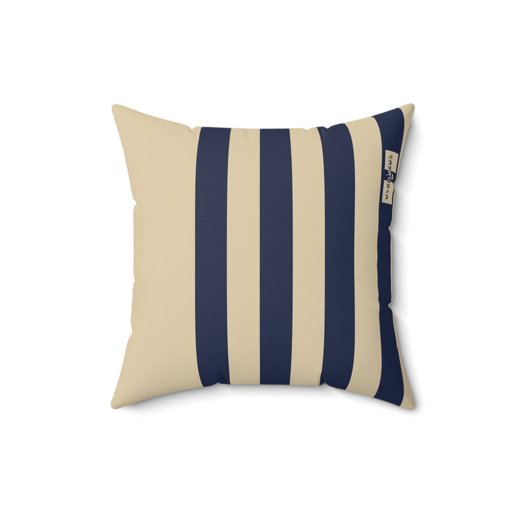 CASACIRCA | SIDECAR PILLOW | CREAM/NAVY | Stylish Faux Suede Pillow - Home Decor, Cozy Living Room, Gift Idea, Nautical Theme, Interior Design Accents