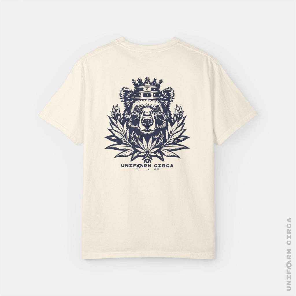 UC CALI BEAR | Crewneck T-Shirt | Printed Navy