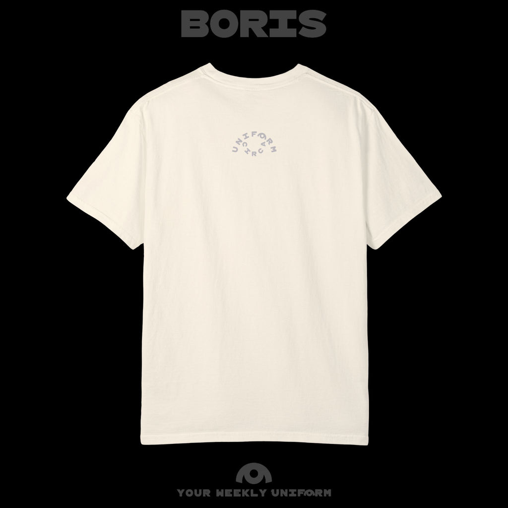 BORIS SATURDAY | CREWNECK T-SHIRT | PRINTED BLACK
