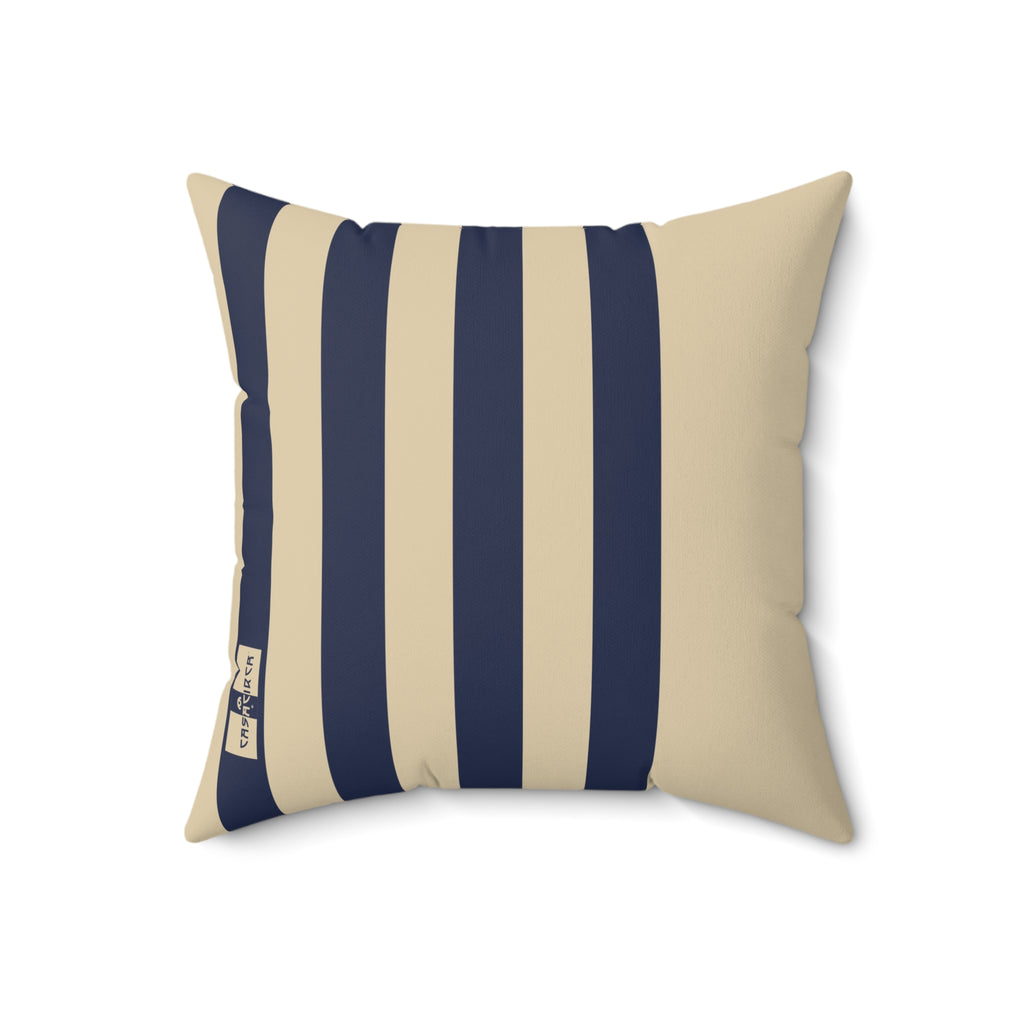 CASACIRCA | SIDECAR PILLOW | CREAM/NAVY | Stylish Faux Suede Pillow - Home Decor, Cozy Living Room, Gift Idea, Nautical Theme, Interior Design Accents