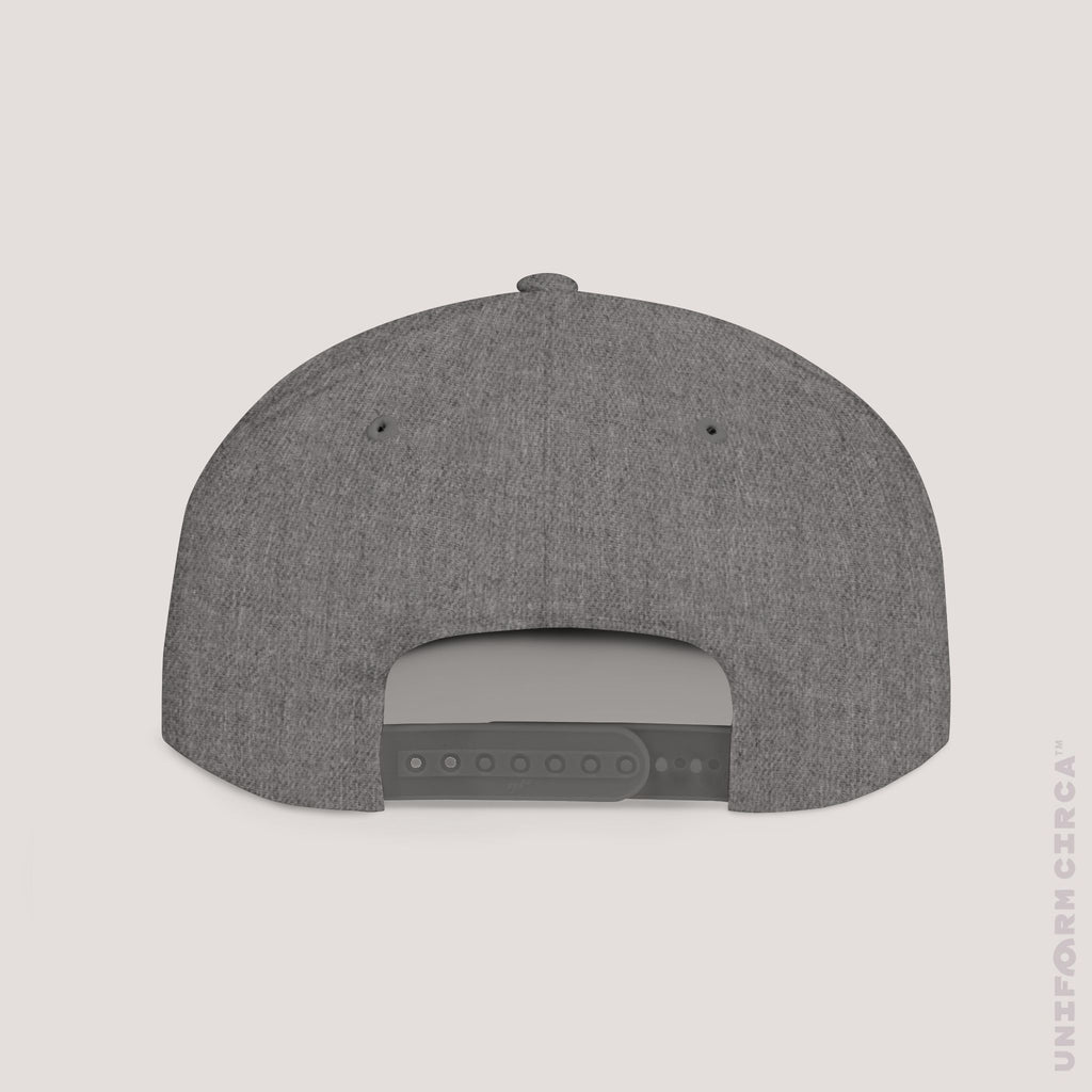 UC BOX STITCH | Embroidered White | Flat Bill Snapback