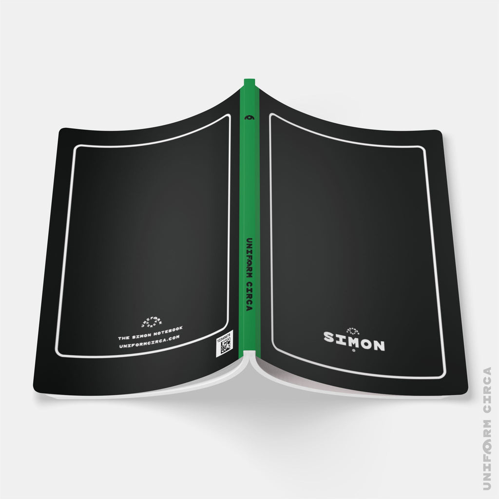 SIMON (SOFT COVER) NOTE & SKETCH JOURNAL | Black/White/Putting Green
