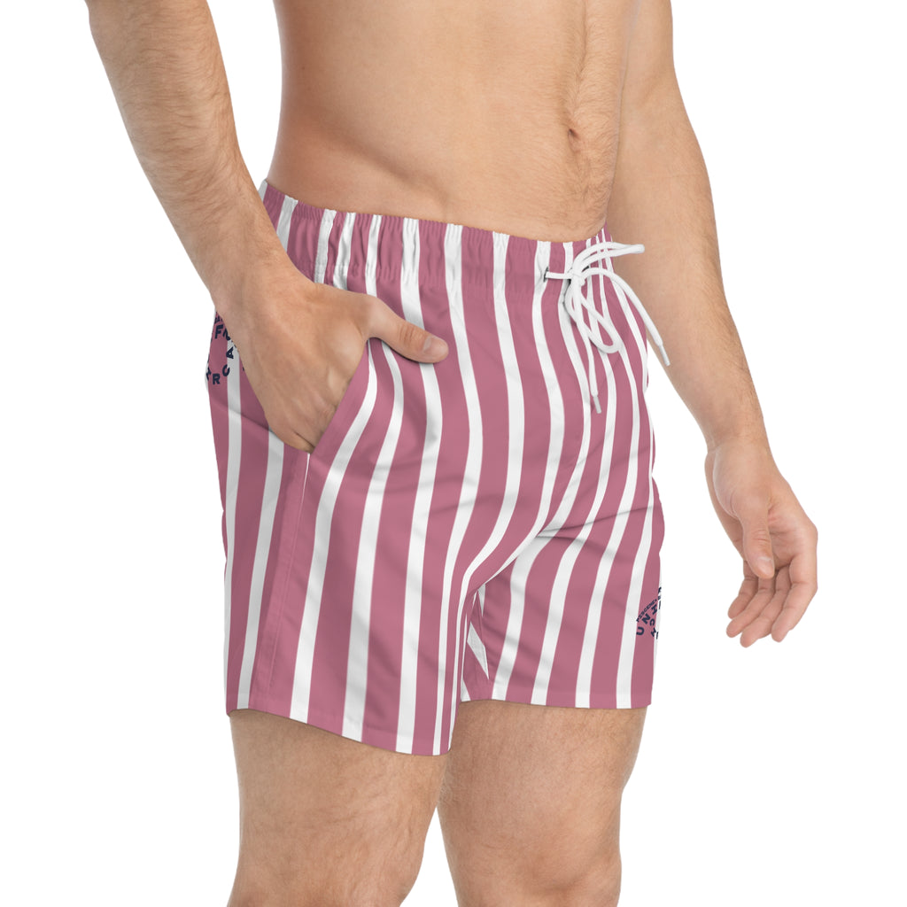CASITA | SWIM TRUNKS | Striped Iced Grape/White | Printed