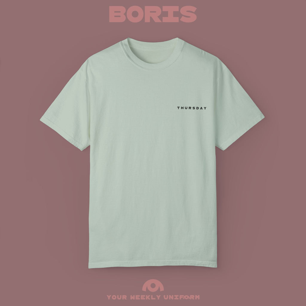 BORIS THURSDAY | CREWNECK T-SHIRT| PRINTED BLACK