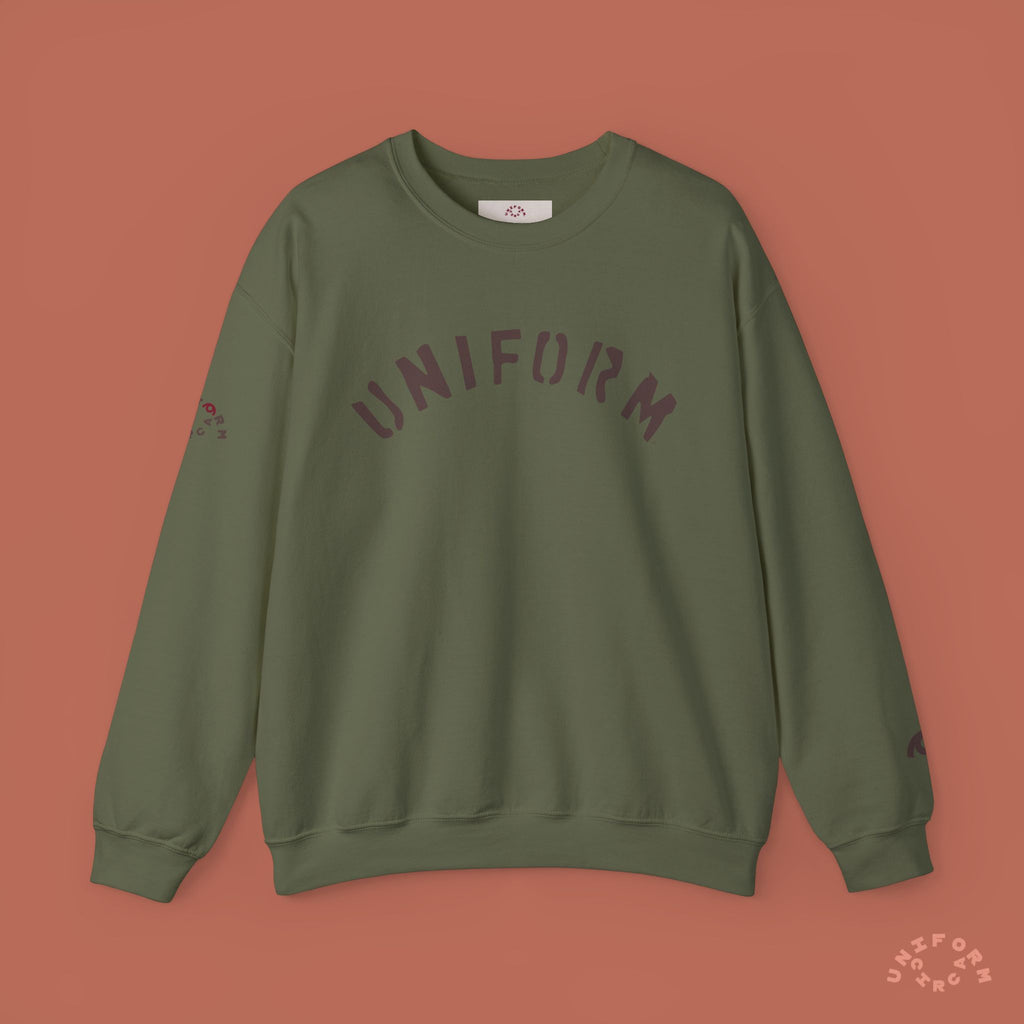 ARC UNIFORM CREWNECK SWEATSHIRT | PRINTED MOCHA