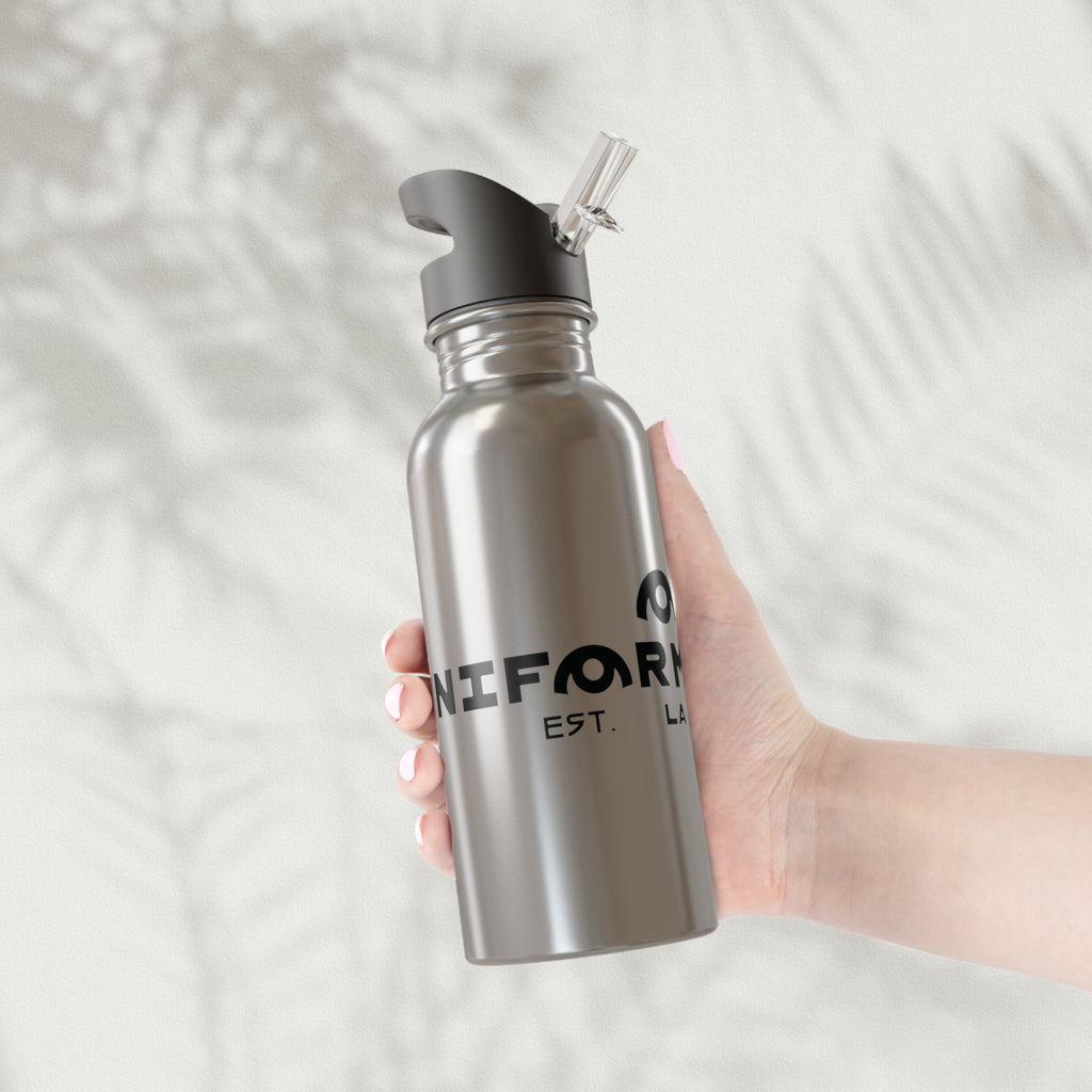 UNIFORM OYSTER ALL | BPA FREE, Eco-Friendly 20oz Stainless Steel Water Bottle with Straw