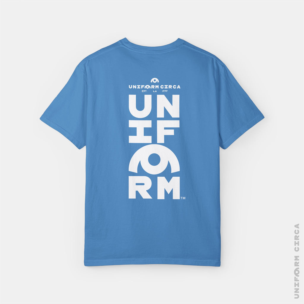 UNIFORM HALF STACK | Crewneck T-Shirt | Printed White | Bold Minimalist Print