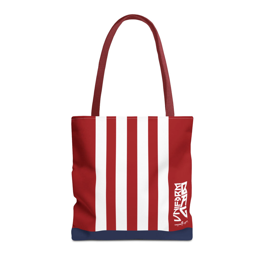 RACER JR. BAG | NAVY/WHITE/RED | Stylish Minimalist Tote Bag, Eco-Friendly Shopping Bag, Chic Carryall, Reusable Tote, Fashionable Beach Bag, Trendy Everyday Essentials