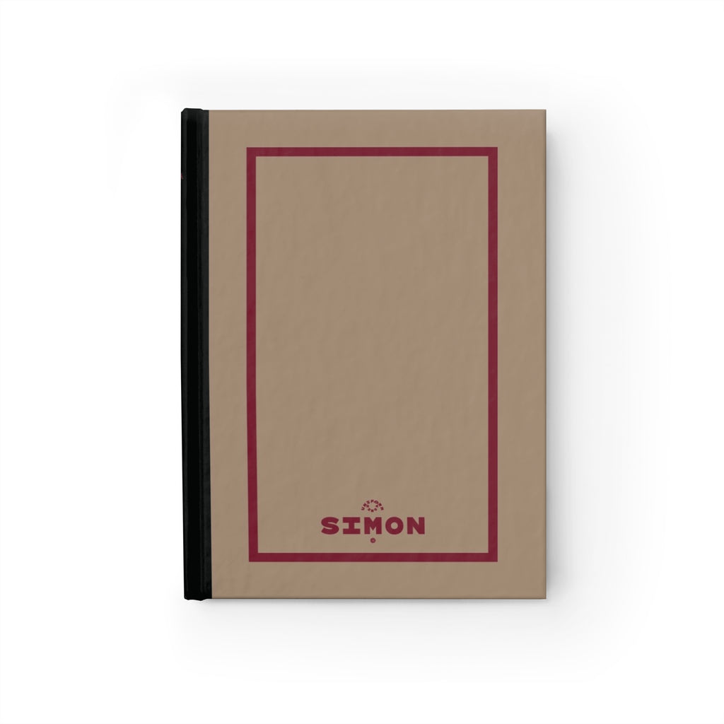 SIMON | JOURNAL & NOTEBOOK | Hardcover Blank Pages 5"x7" | Tan & Uniform Red
