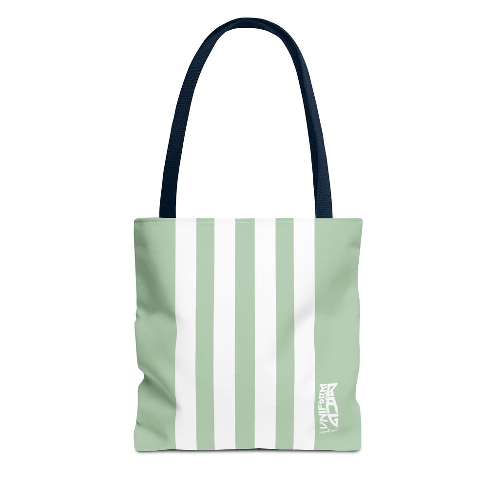 RACER JR. BAG | CUCUMBER/WHITE | Stylish Minimalist Tote Bag, Eco-Friendly Shopping Bag, Chic Carryall, Reusable Tote, Fashionable Beach Bag, Trendy Everyday Essentials