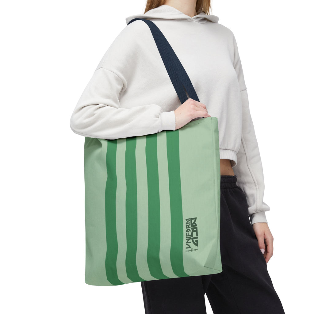 RACER JR. BAG | CUCUMBER/BOWLING GREEN | Stylish Minimalist Tote Bag, Eco-Friendly Shopping Bag, Chic Carryall, Reusable Tote, Fashionable Beach Bag, Trendy Everyday Essentials