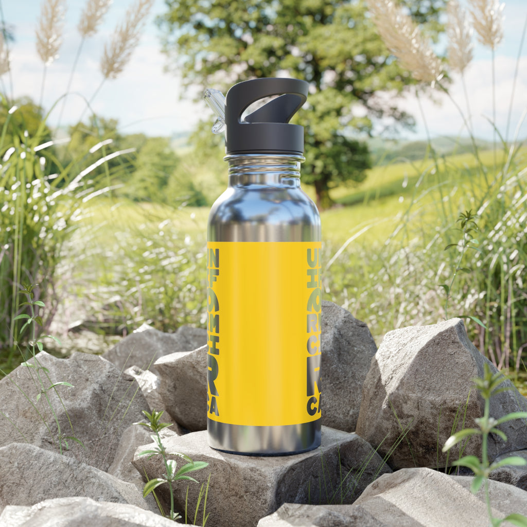 UC FULL STACK | YELLOW | BPA FREE, Eco-Friendly 20oz Stainless Steel Water Bottle with Straw