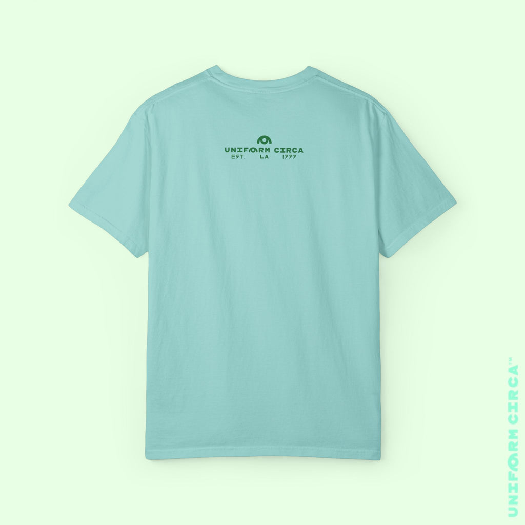 TRI-WAVE GREENS | Crewneck T-Shirt | Printed Unisex Garment-Dyed Graphic Tee