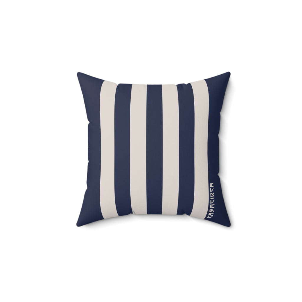 CASACIRCA | RACER PILLOW | NAVY/SILVER GREY | Stylish Faux Suede Pillow - Home Decor, Cozy Living Room, Gift Idea, Nautical Theme, Interior Design Accents