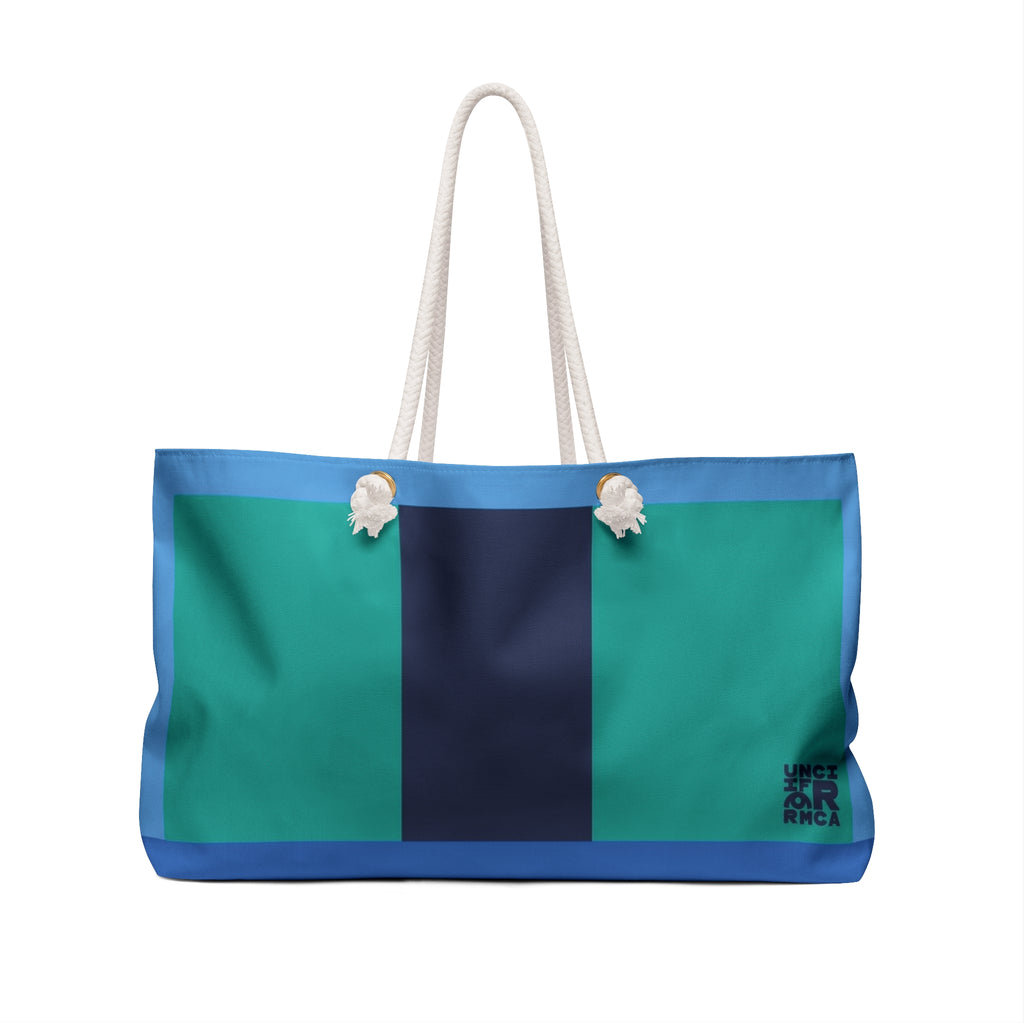 THE MAX BAG | Vibrant Turquoise & Navy Weekender Bag - Stylish Travel Tote, Gym Bag, Beach Bag, Personalized Gift, Spacious Weekend Accessories