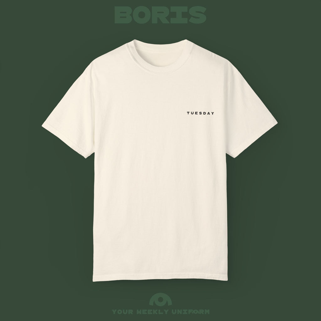 BORIS TUESDAY | CREWNECK T-SHIRT | PRINTED BLACK