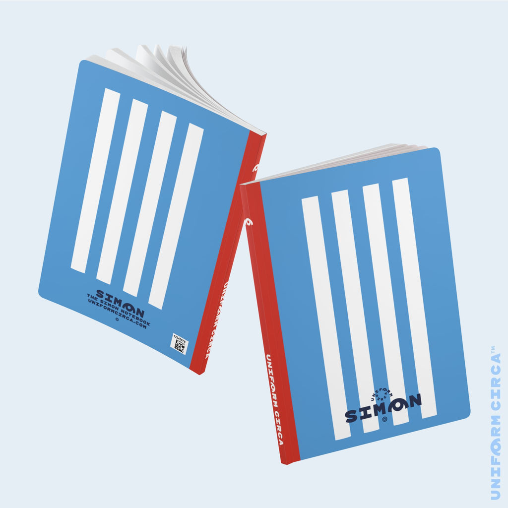 SIMON NOTE & SKETCH JOURNAL | BLACK/WHITE/BLUE (SOFT COVER)