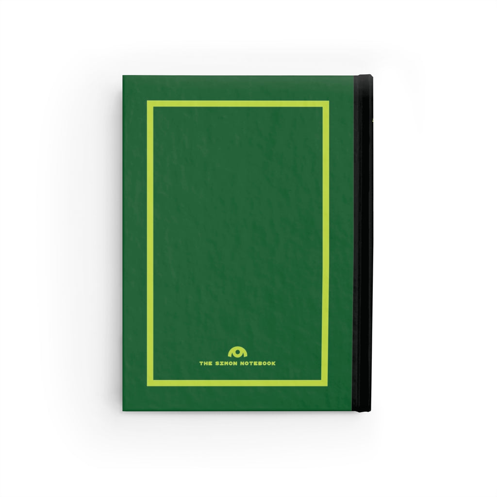 SIMON | JOURNAL & NOTEBOOK | Hardcover Blank Pages 5"x7" | Kelly & Acid Green
