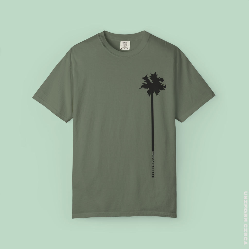 LONE PALM CREWNECK T-SHIRT | Printed Unisex Garment-Dyed Graphic Tee