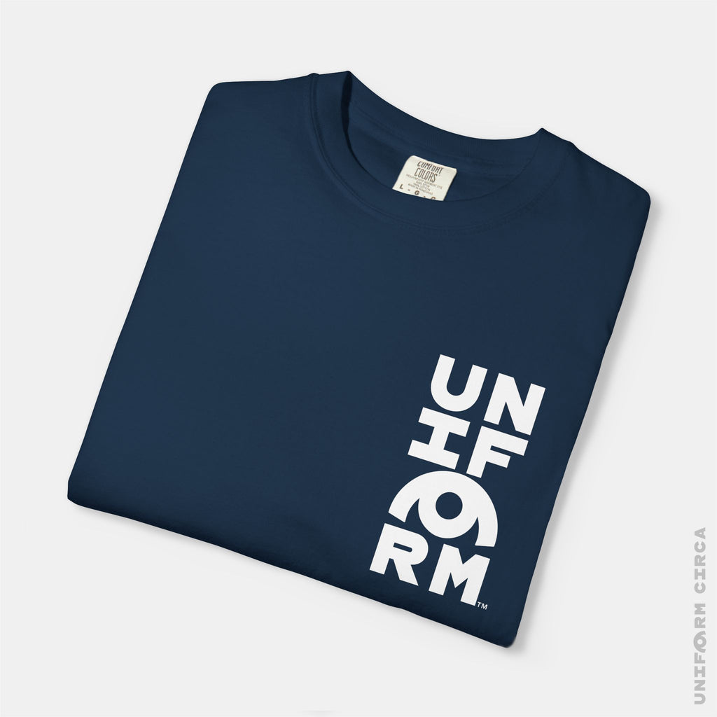 UNIFORM HALF STACK | Crewneck T-Shirt | Printed White | Bold Minimalist Print