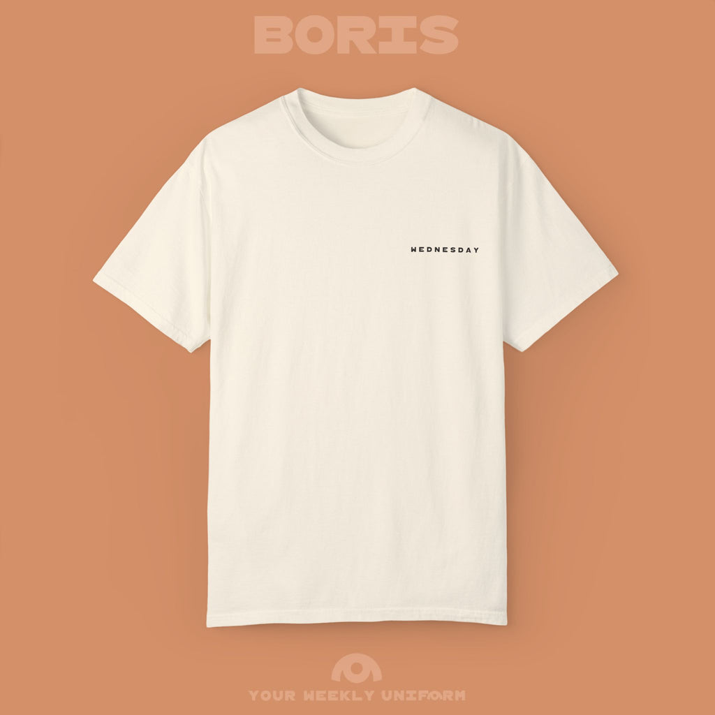 BORIS WEDNESDAY | CREWNECK T-SHIRT | PRINTED BLACK