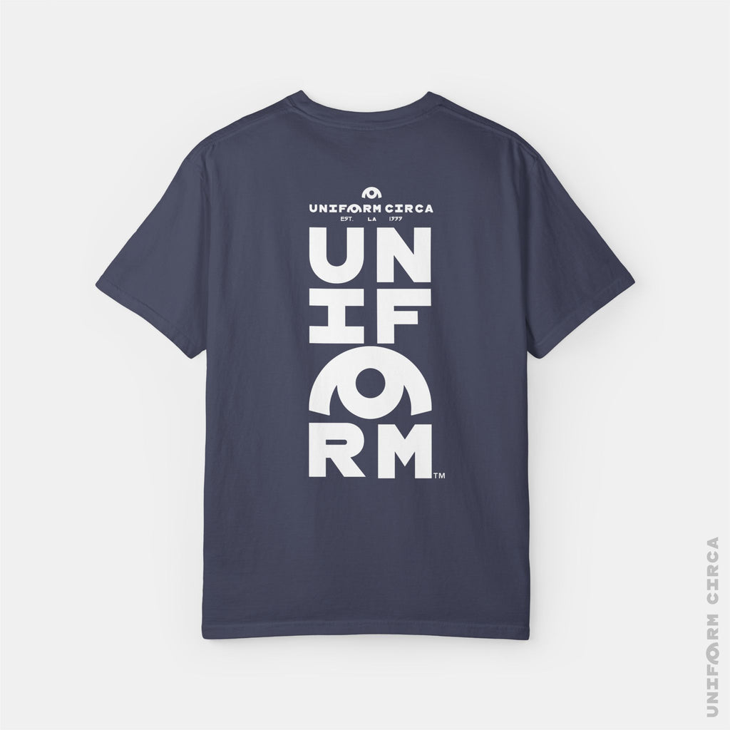 UNIFORM HALF STACK | Crewneck T-Shirt | Printed White | Bold Minimalist Print
