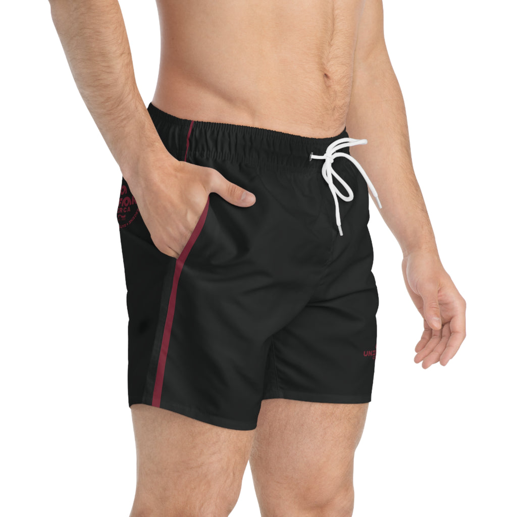 BEACH GOTH SWIM TRUNKS | Black/Oxblood