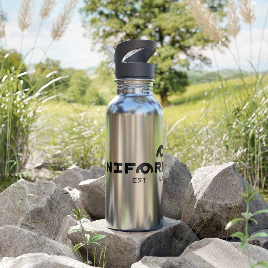 UNIFORM OYSTER ALL | BPA FREE, Eco-Friendly 20oz Stainless Steel Water Bottle with Straw