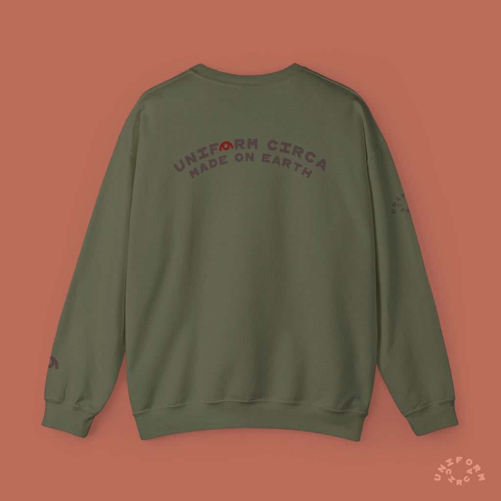 ARC UNIFORM CREWNECK SWEATSHIRT | PRINTED MOCHA