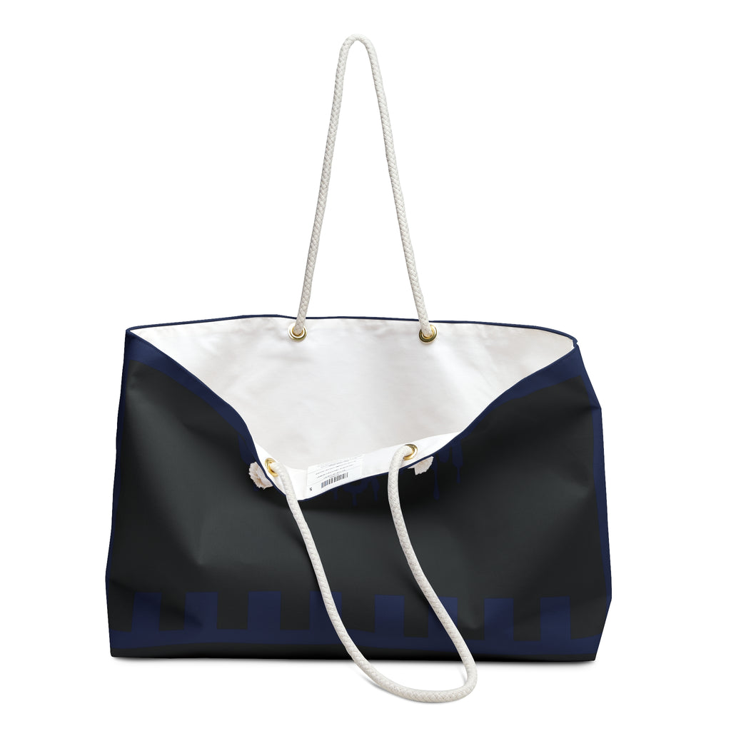 THE MAX BAG | Weekender Bag | 100% Polyester | Durable & Spacious | Navy/Black | Designed for Travel, Gym & Beach