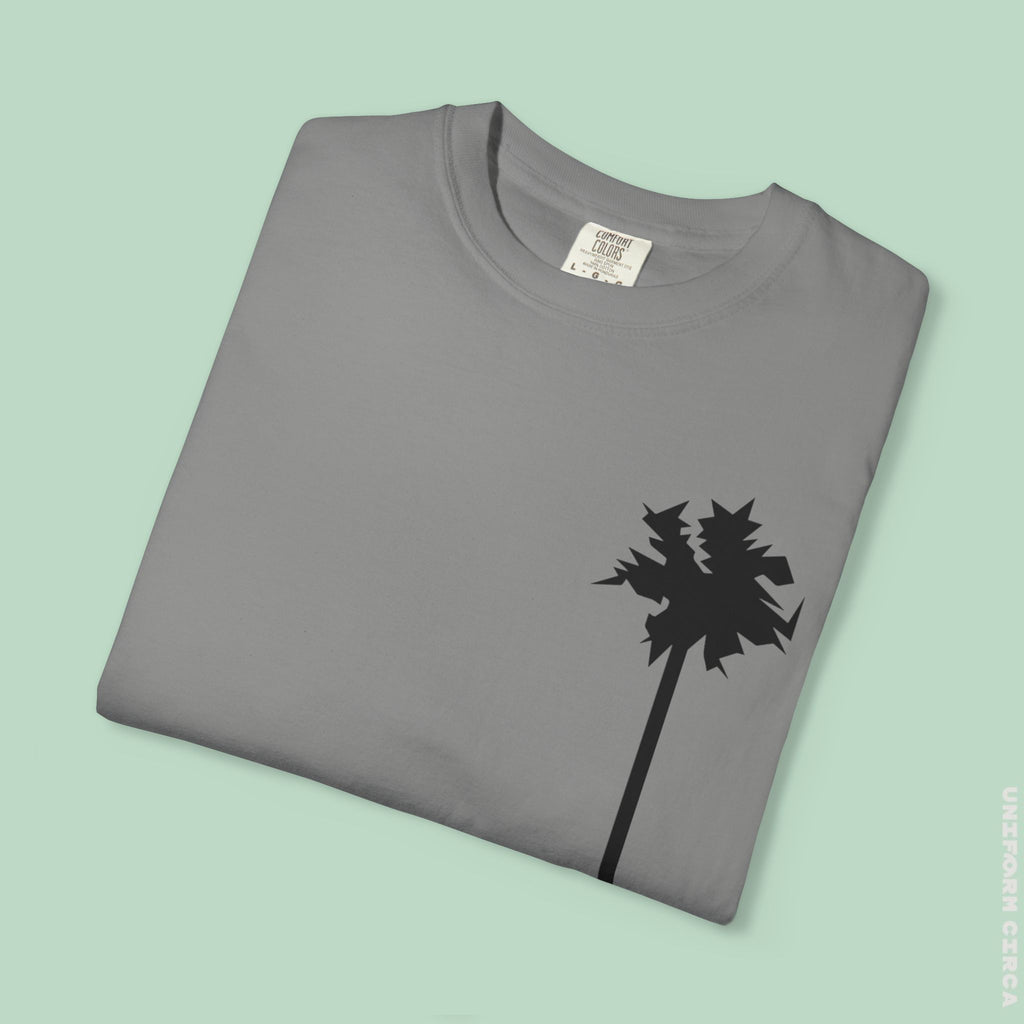 LONE PALM CREWNECK T-SHIRT | Printed Unisex Garment-Dyed Graphic Tee