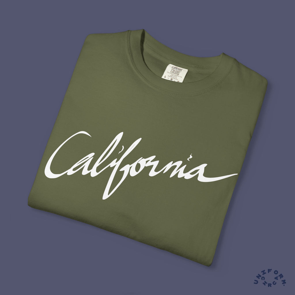 CALIFORNIA SCRIPT CREWNECK T-SHIRT | Printed