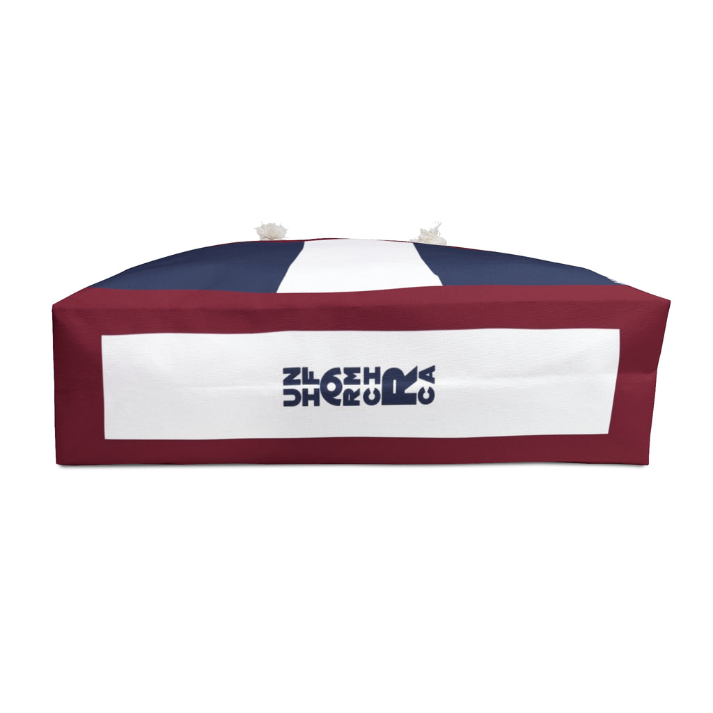 THE MAX BAG | Navy/Burgundy Weekender Bag - Stylish Travel Tote, Gym Bag, Beach Bag, Personalized Gift, Spacious Weekend Accessories