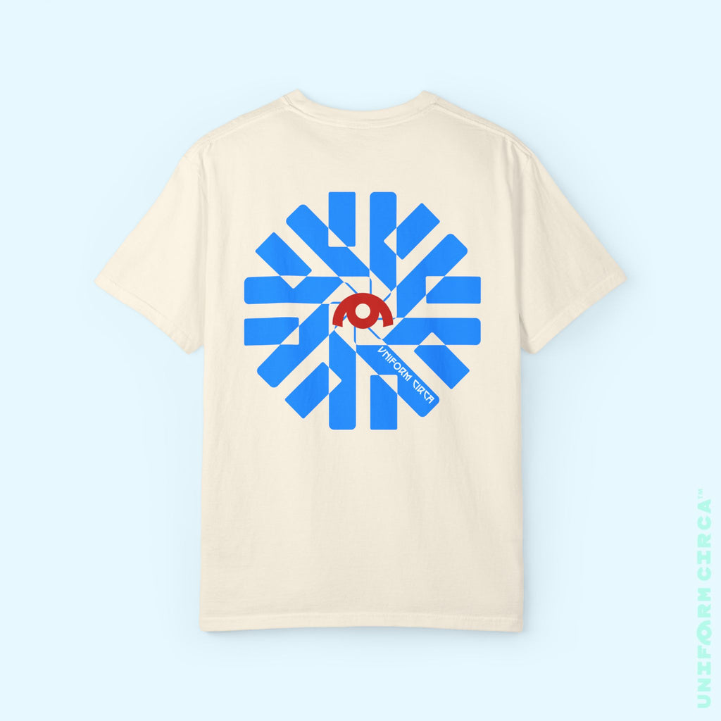 UC NASA BURST | Printed BLUE/RED | Unisex Garment-Dyed T-Shirt