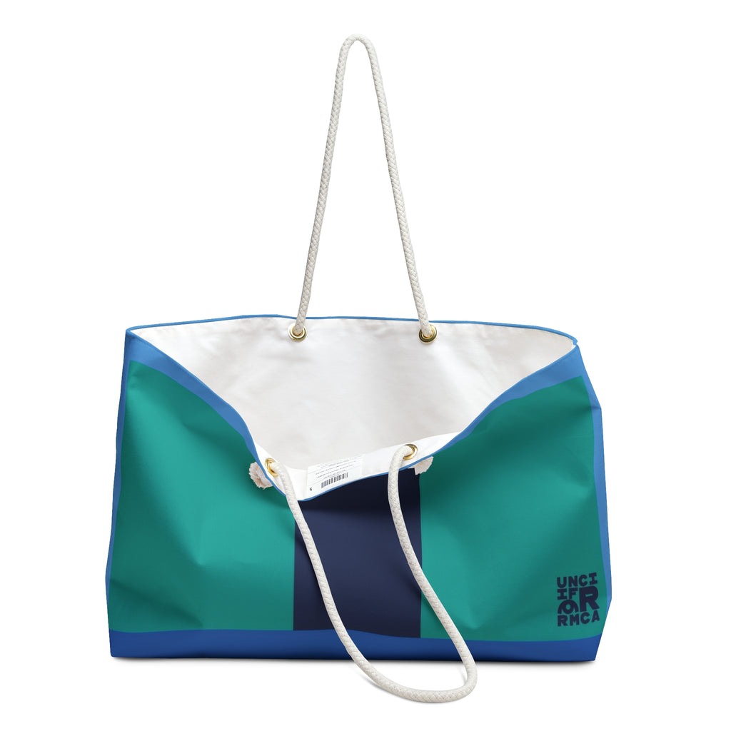 THE MAX BAG | Vibrant Turquoise & Navy Weekender Bag - Stylish Travel Tote, Gym Bag, Beach Bag, Personalized Gift, Spacious Weekend Accessories