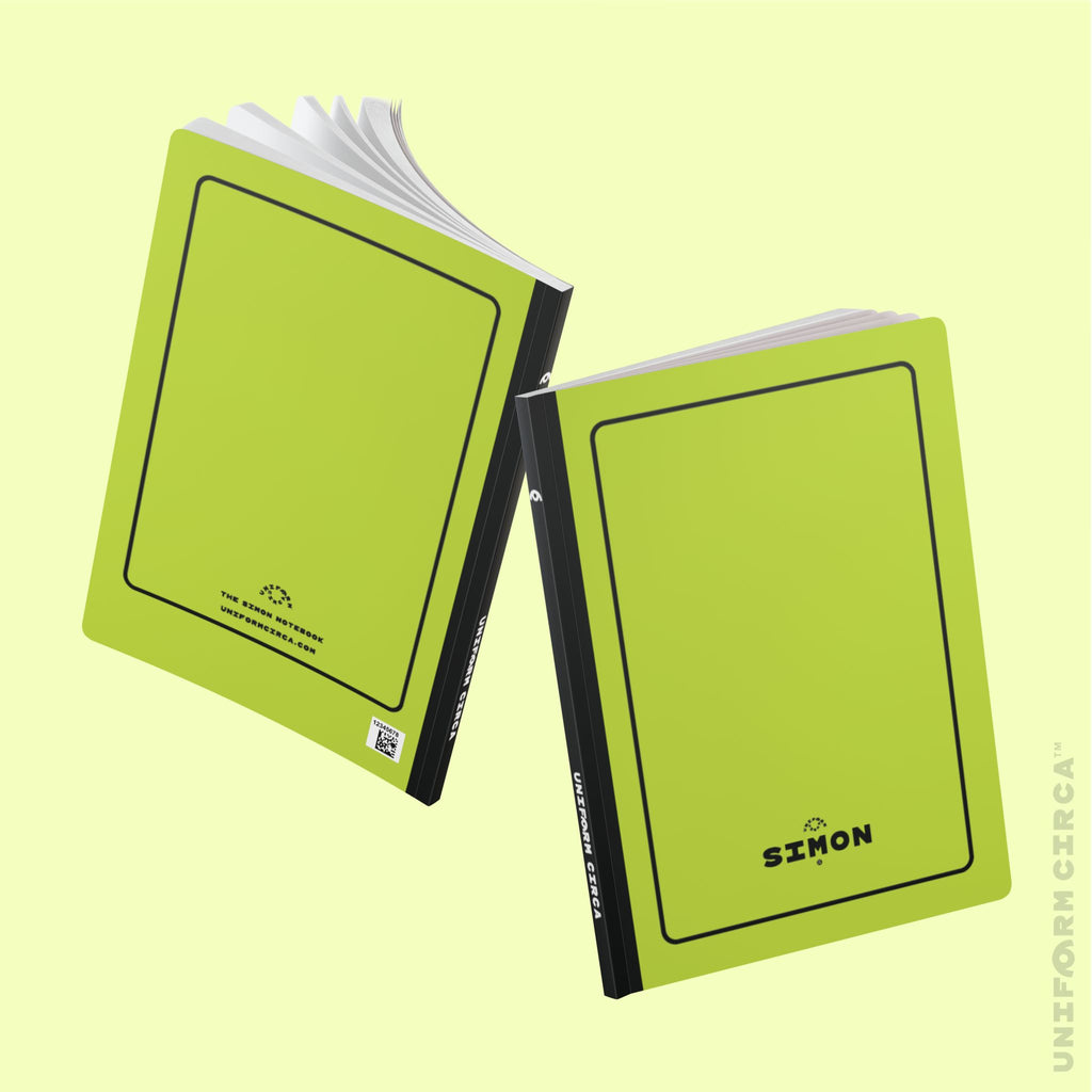SIMON (SOFT COVER) NOTE & SKETCH JOURNAL | Acid Green/Black