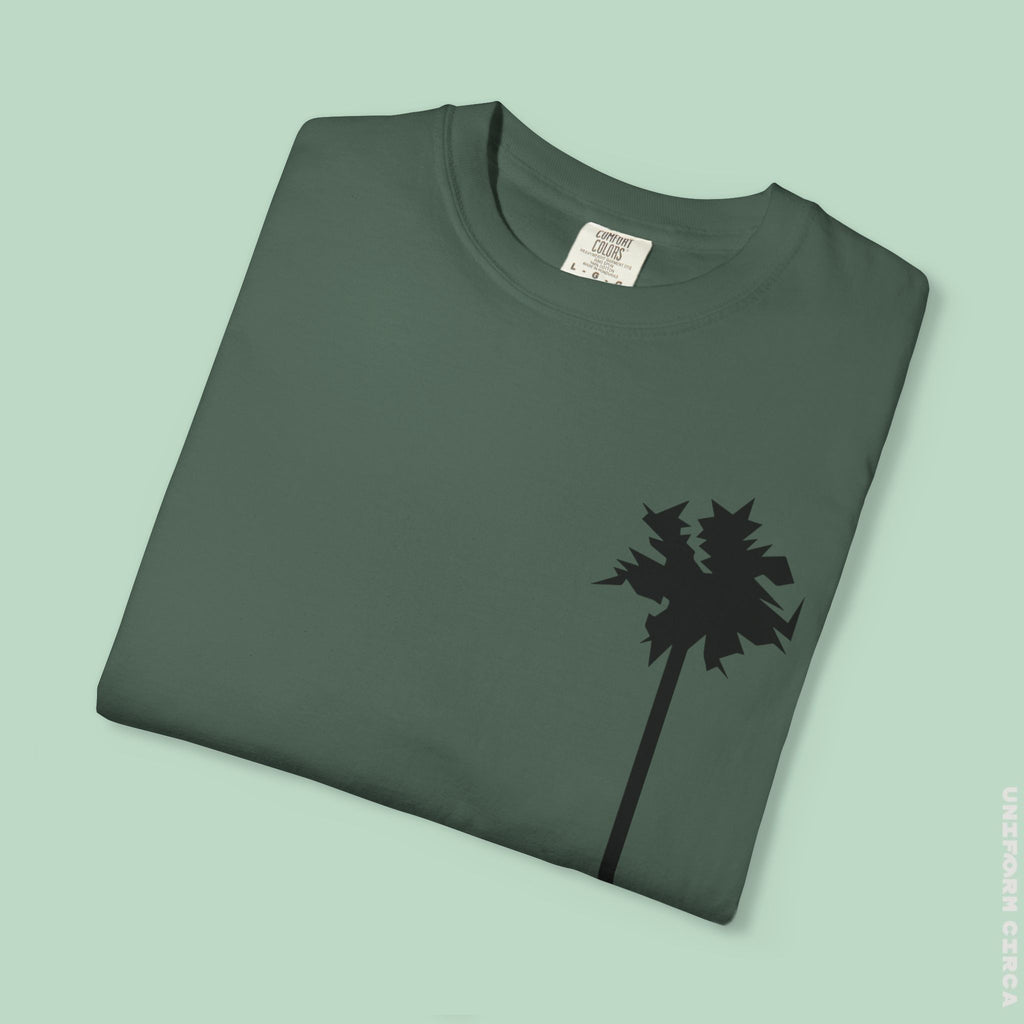 LONE PALM CREWNECK T-SHIRT | Printed Unisex Garment-Dyed Graphic Tee